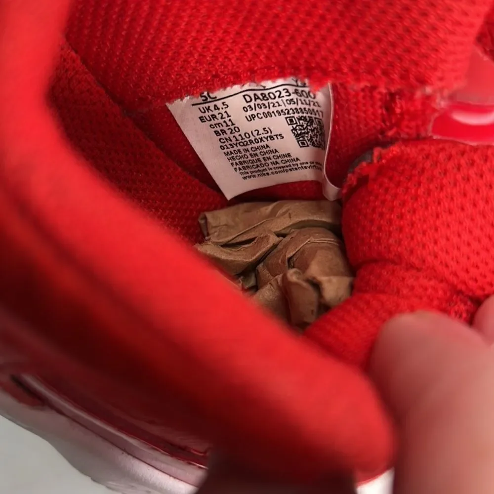 Jordan Kids Jordan Max Aura 3 Athletic Shoes in red. Size 5C